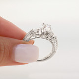 Photo of Cadence 1 1/10 ct tw. Lab Grown Diamond Round Solitaire Engagement Ring 10K White Gold [BT1626WE-C000]