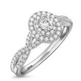 Photo of Tanner 1/2 ct tw. Lab Grown Diamond Oval Solitaire Engagement Ring 10K White Gold [BT1630WE-C000]