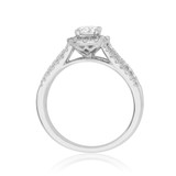 Photo of Betty 1 1/10 ct tw. Lab Grown Diamond Round Solitaire Bridal Set 14K White Gold [BT1622WE-C000]