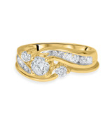 Photo of Lanie 1 ct tw. Lab Grown Diamond Round Solitaire Bridal Set 14K Yellow Gold [BR1625Y-C000]
