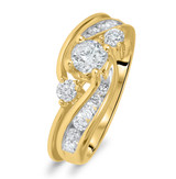Photo of Lanie 1 ct tw. Lab Grown Diamond Round Solitaire Bridal Set 14K Yellow Gold [BR1625Y-C000]