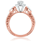 Photo of Everett 1 3/4 ct tw. Lab Grown Diamond Round Solitaire Bridal Set 14K Rose Gold [BT1627RE-C000]