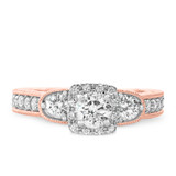 Photo of Danica 1 1/2 ct tw. Lab Grown Diamond Round Solitaire Bridal Set 10K Rose Gold [BT1624RE-C000]