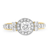 Photo of Colt 1 3/8 ct tw. Lab Grown Diamond Round Solitaire Bridal Set 10K Yellow Gold [BT1628YE-C000]