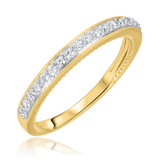 Photo of Colt 1 3/8 ct tw. Lab Grown Diamond Round Solitaire Bridal Set 10K Yellow Gold [BT1628YL]