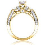 Photo of Cadence 1 1/4 ct tw. Lab Grown Diamond Round Solitaire Bridal Set 10K Yellow Gold [BT1626YE-C000]