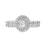 Photo of Dean 3/4 ct tw. Lab Grown Diamond Oval Solitaire Bridal Set 10K White Gold [BR1629W-C000]