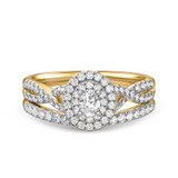 Photo of Tanner 3/4 ct tw. Lab Grown Diamond Oval Solitaire Bridal Set 10K Yellow Gold [BR1630Y-C000]