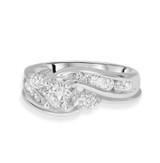 Photo of Lanie 1 ct tw. Lab Grown Diamond Round Solitaire Bridal Set 10K White Gold [BR1625W-C000]