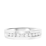 Photo of Lanie 1/2 ct tw. Lab Grown Diamond Mens Wedding Band 14K White Gold [BT1625WM]