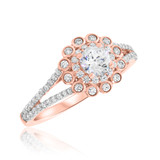 Photo of Toria 1 1/10 ct tw. Lab Grown Diamond Round Solitaire Bridal Set 14K Rose Gold [BT1620RE-C000]