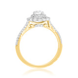 Photo of Toria 1 1/10 ct tw. Lab Grown Diamond Round Solitaire Bridal Set 14K Yellow Gold [BT1620YE-C000]