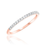 Photo of Betty 1 1/10 ct tw. Lab Grown Diamond Round Solitaire Bridal Set 14K Rose Gold [BT1622RL]