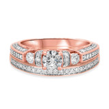 Photo of Cadence 1 1/4 ct tw. Lab Grown Diamond Round Solitaire Bridal Set 14K Rose Gold [BR1626R-C000]