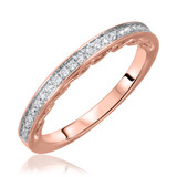 Photo of Cadence 1 1/4 ct tw. Lab Grown Diamond Round Solitaire Bridal Set 14K Rose Gold [BT1626RL]