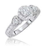 Photo of Everett 1 3/4 ct tw. Lab Grown Diamond Round Solitaire Bridal Set 14K White Gold [BT1627WE-C000]