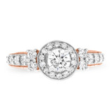 Photo of Colt 1 3/8 ct tw. Lab Grown Diamond Round Solitaire Bridal Set 14K Rose Gold [BT1628RE-C000]