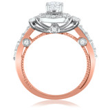 Photo of Colt 1 3/8 ct tw. Lab Grown Diamond Round Solitaire Bridal Set 14K Rose Gold [BT1628RE-C000]