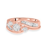 Photo of Lanie 1 ct tw. Lab Grown Diamond Round Solitaire Bridal Set 10K Rose Gold [BR1625R-C000]