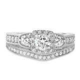 Photo of Danica 1 1/2 ct tw. Lab Grown Diamond Round Solitaire Bridal Set 10K White Gold [BR1624W-C000]