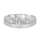 Photo of Cadence 1 1/4 ct tw. Lab Grown Diamond Round Solitaire Bridal Set 10K White Gold [BR1626W-C000]