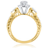 Photo of Everett 1 3/4 ct tw. Lab Grown Diamond Round Solitaire Bridal Set 10K Yellow Gold [BT1627YE-C000]
