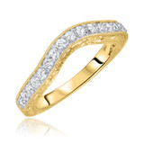 Photo of Everett 1 3/4 ct tw. Lab Grown Diamond Round Solitaire Bridal Set 10K Yellow Gold [BT1627YL]