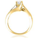 Photo of Lanie 1 ct tw. Lab Grown Diamond Round Solitaire Bridal Set 10K Yellow Gold [BT1625YE-C000]