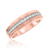Photo of Betty 1/2 ct tw. Lab Grown Diamond Wedding Band Set 14K Rose Gold [BT1622RM]