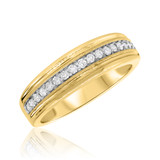 Photo of Betty 1/2 ct tw. Lab Grown Diamond Wedding Band Set 14K Yellow Gold [BT1622YM]