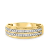Photo of Dean 1 ct tw. Lab Grown Diamond Oval Solitaire Trio Set 10K Yellow Gold [BT1629YM]
