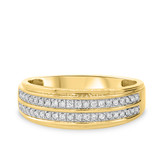 Photo of Dean 1 ct tw. Lab Grown Diamond Oval Solitaire Trio Set 10K Yellow Gold [BT1629YM]