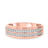 Photo of Dean 1/2 ct tw. Lab Grown Diamond Same Sex Mens Band Set 10K Rose Gold [BT1629RM]