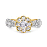 Photo of Ember 1 1/2 ct tw. Lab Grown Diamond Round Solitaire Engagement Ring 10K Yellow Gold [BT1422YE-L045]