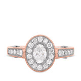 Photo of Dream 7/8 ct tw. Lab Grown Diamond Oval Solitaire Engagement Ring 14K Rose Gold [BT1436RE-C000]