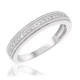 Photo of Lyla 1/4 ct tw. Lab Grown Diamonds Mens Band 10K White Gold [BT1420WM]