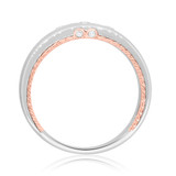 Photo of Mae 1/8 ct tw. Lab Grown Diamond Mens Wedding Band 10K White Gold [BT1438WM]