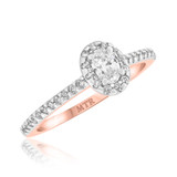 Photo of Breanna 1/2 ct tw. Lab Grown Diamond Oval Solitaire Engagement Ring 10K Rose Gold [BT1428RE-C000]