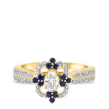 Photo of Hope 1 1/10 ct tw. Lab Grown Diamond Oval Solitaire Bridal Set 10K Yellow Gold [BT1421YE-C000]