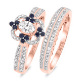 Photo of Hope 1 1/10 ct tw. Lab Grown Diamond Oval Solitaire Bridal Set 14K Rose Gold [BR1421R-C000]