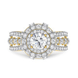 Photo of Jemma 2 ct tw. Lab Grown Diamond Round Solitaire Bridal Set 10K Yellow Gold [BT1423YE-L070]