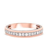 Photo of Raven 1 1/10 ct tw. Lab Grown Diamond Round Solitaire Bridal Set 14K Rose Gold [BT1437RL]