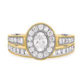 Photo of Dream 1 1/5 ct tw. Lab Grown Diamond Oval Solitaire Bridal Set 10K Yellow Gold [BR1436Y-C000]