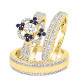 Photo of Hope 1 1/3 ct tw. Lab Grown Diamond Oval Solitaire Trio Set 10K Yellow Gold [BT1421Y-C000]