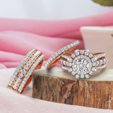 Photo of Jemma 3 1/10 ct tw. Lab Grown Diamond Round Solitaire Trio Set 14K Rose Gold [BT1423R-L070]