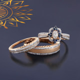 Photo of Hope 1 1/3 ct tw. Lab Grown Diamond Oval Solitaire Trio Set 14K Rose Gold [BT1421R-C000]