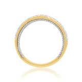 Photo of Palmer 1 7/8 ct tw. Lab Grown Diamond Princess Solitaire Trio Set 10K Yellow Gold [BT1434YL]