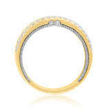 Photo of Palmer 1 7/8 ct tw. Lab Grown Diamond Princess Solitaire Trio Set 10K Yellow Gold [BT1434YM]