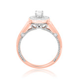 Photo of Dream 1 3/4 ct tw. Lab Grown Diamond Oval Solitaire Trio Set 14K Rose Gold [BT1436RE-C000]