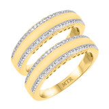 Photo of Hope 1/2 ct tw. Lab Grown Diamond Same Sex Mens Band Set 10K Yellow Gold [WM1421Y]